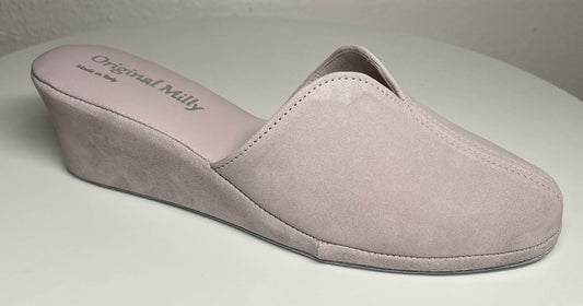 0005 Camoscio Peonia Suola Bufalo Ciabatte da camera Donna Original Milly Made in Italy