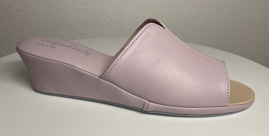 0100 Nappa e Camoscio Peonia Suola Bufalo Ciabatte da camera Donna Original Milly Made in Italy