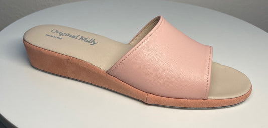 0203 Nappa e Camoscio Pesca Suola Bufalo Ciabatte da camera Donna Original Milly Made in Italy