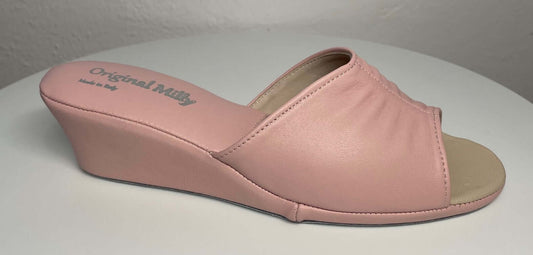 0805 Nappa e Camoscio Pesca Suola Bufalo Ciabatte da camera Donna Original Milly Made in Italy