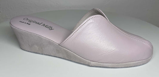 1000 Nappa e Camoscio Peonia Suola Bufalo Ciabatte da camera Donna Original Milly Made in Italy