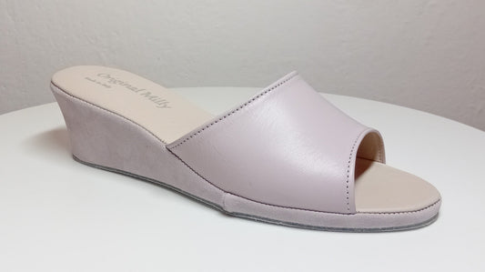1103 Nappa e Camoscio Peonia suola Bufalo Ciabatte da camera Donna Original Milly Made in Italy