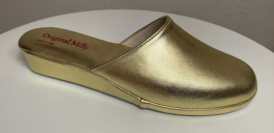 202 Nappa Oro suola Bufalo Ciabatte da camera Donna Original Milly Made in Italy