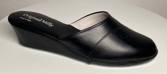 3000 Ecopelle Nero Suola Bufalo Ciabatte da camera Donna Original Milly Made in Italy