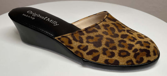 5000 Ecopelle Animal suola Bufalo Ciabatte da camera Donna Original Milly Made in Italy