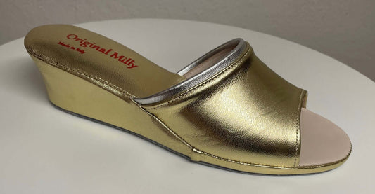 7000 Nappa Oro suola Bufalo Ciabatte da camera Donna Original Milly Made in Italy