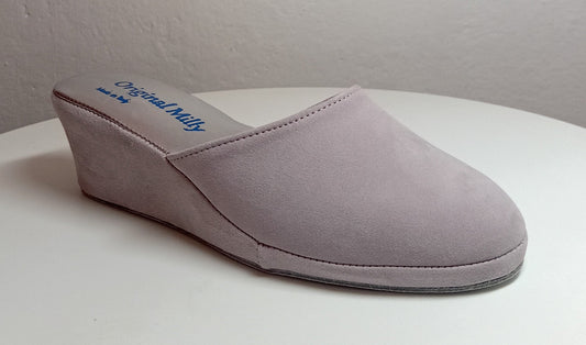 9001 Camoscio Peonia Suola Bufalo Ciabatte da camera Donna Original Milly Made in Italy