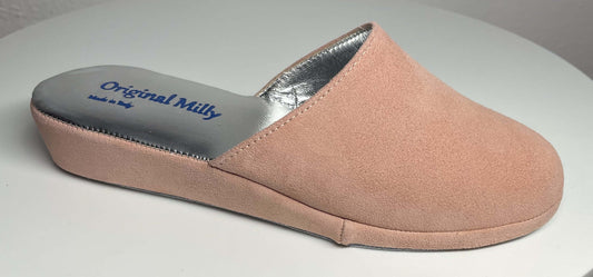 9002 Camoscio Pesca Suola Bufalo Ciabatte da camera Donna Original Milly Made in Italy