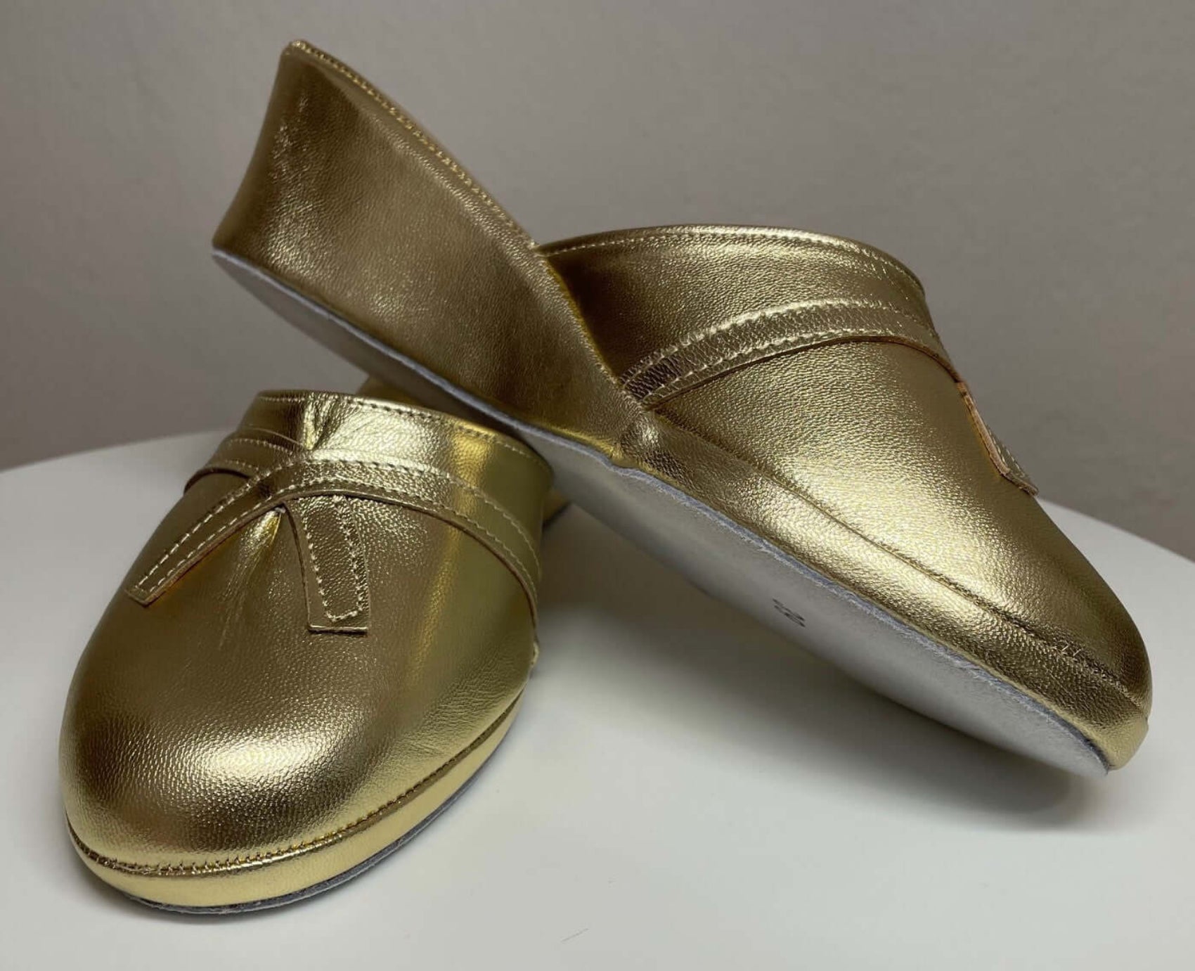 0002 Nappa Oro suola Bufalo Ciabatte da camera Donna Original Milly Made in Italy