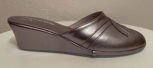 0002 Nappa Piombo suola Bufalo Ciabatte da camera Donna Original Milly Made in Italy