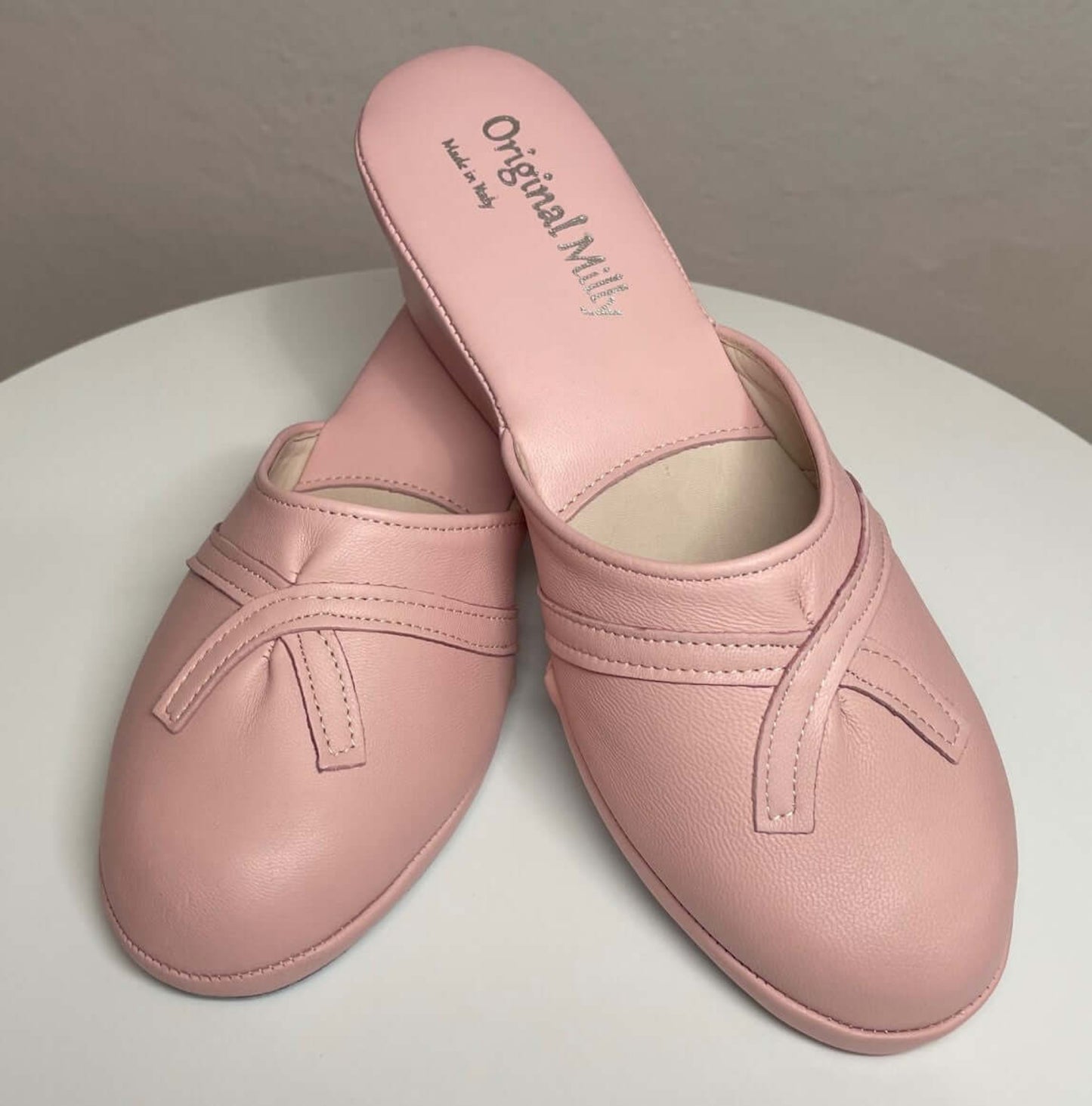 0002 Nappa e Camoscio Pesca suola Bufalo Ciabatte da camera Donna Original Milly Made in Italy