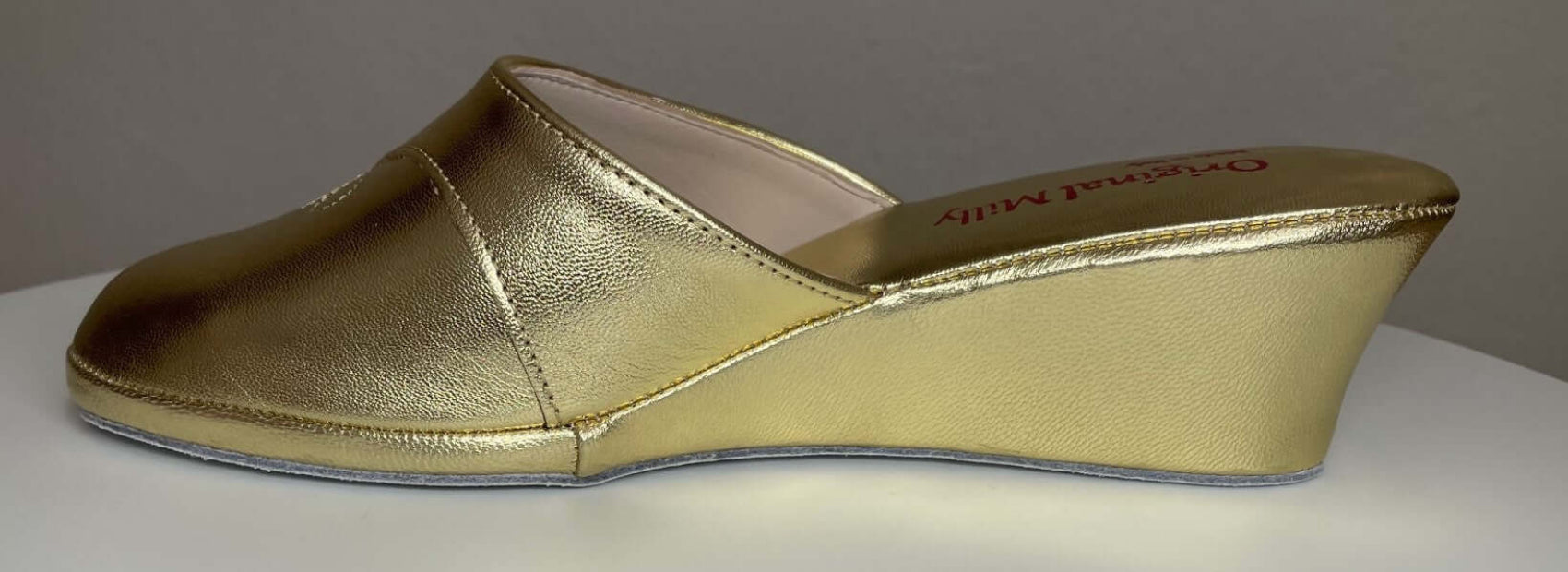 0003 Nappa Oro suola Bufalo Ciabatte da camera Donna Original Milly Made in Italy