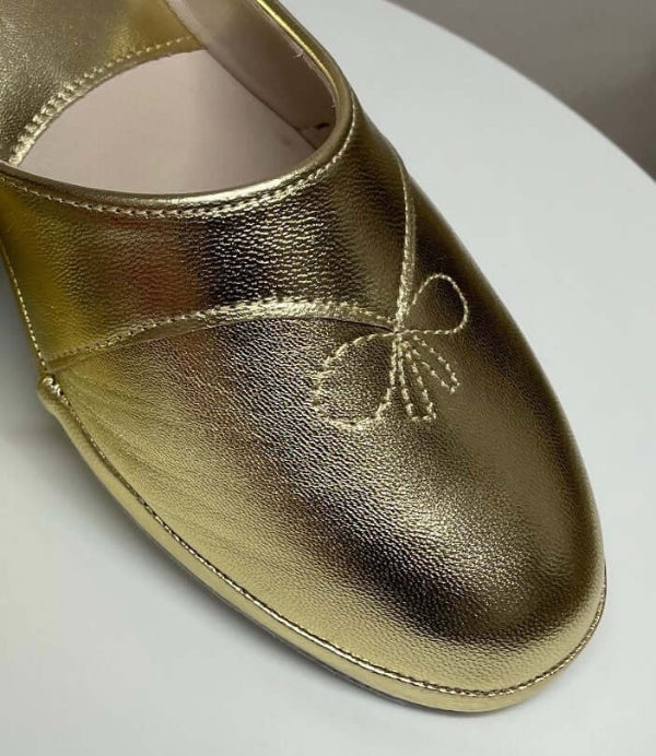 0003 Nappa Oro Suola Bufalo Ciabatte da camera Donna Original Milly Made in Italy