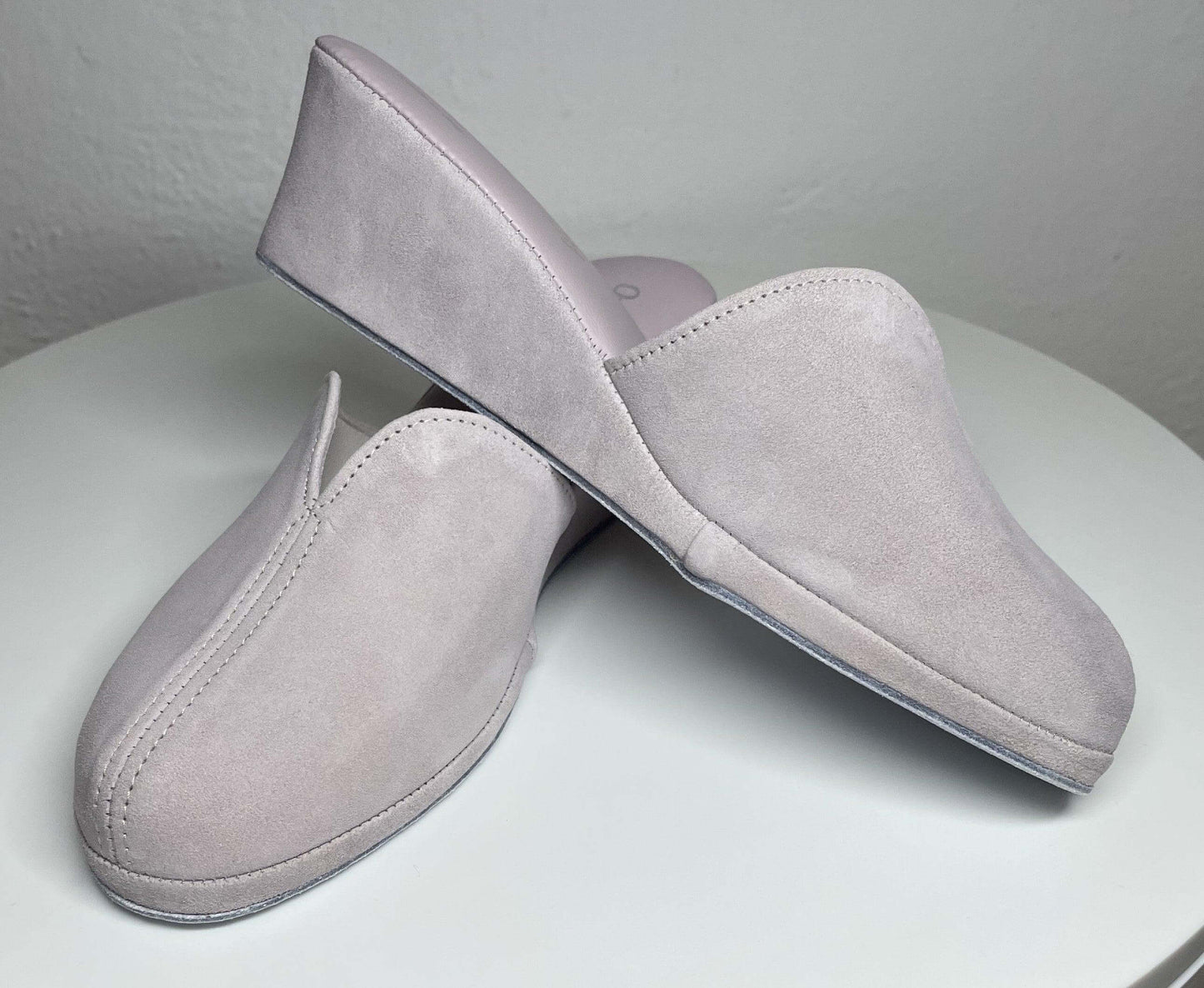 0005 Camoscio Peonia Suola Bufalo Ciabatte da camera Donna Original Milly Made in Italy