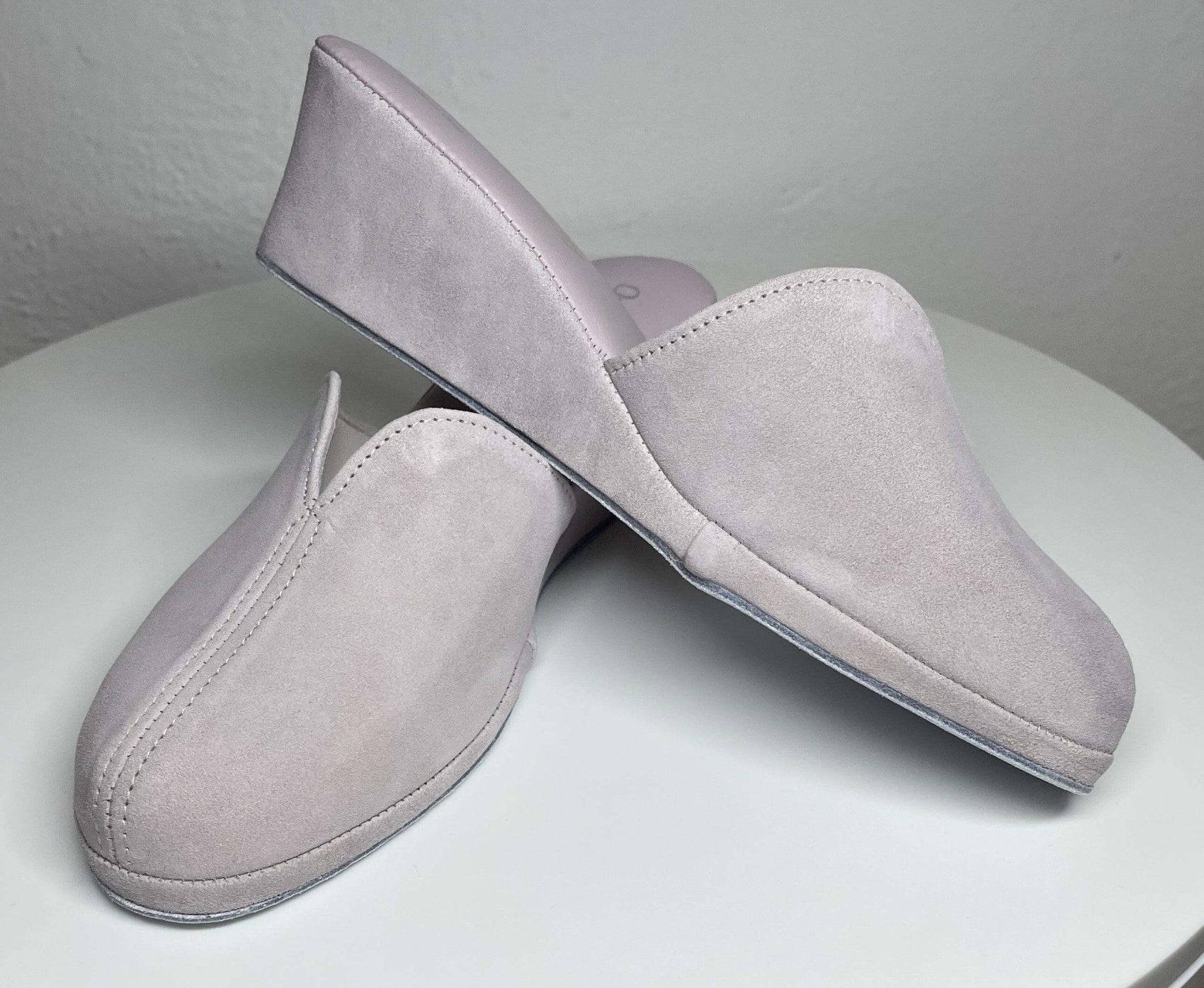 0005 Camoscio Peonia Suola Bufalo Ciabatte da camera Donna Original Milly Made in Italy