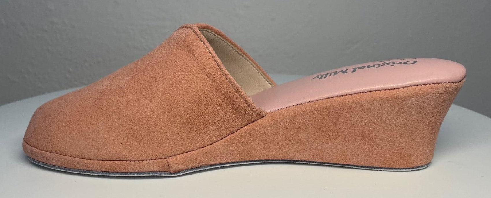 0005 Camoscio Pesca Suola Bufalo Ciabatte da camera Donna Original Milly Made in Italy