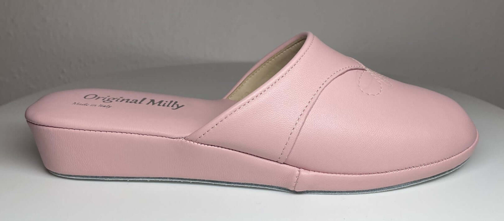 0032 Nappa e Camoscio Pesca Suola Bufalo Ciabatte da camera Donna Original Milly Made in Italy