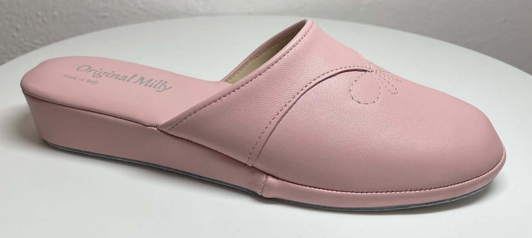 0032 Nappa e Camoscio Pesca Suola Bufalo Ciabatte da camera Donna Original Milly Made in Italy