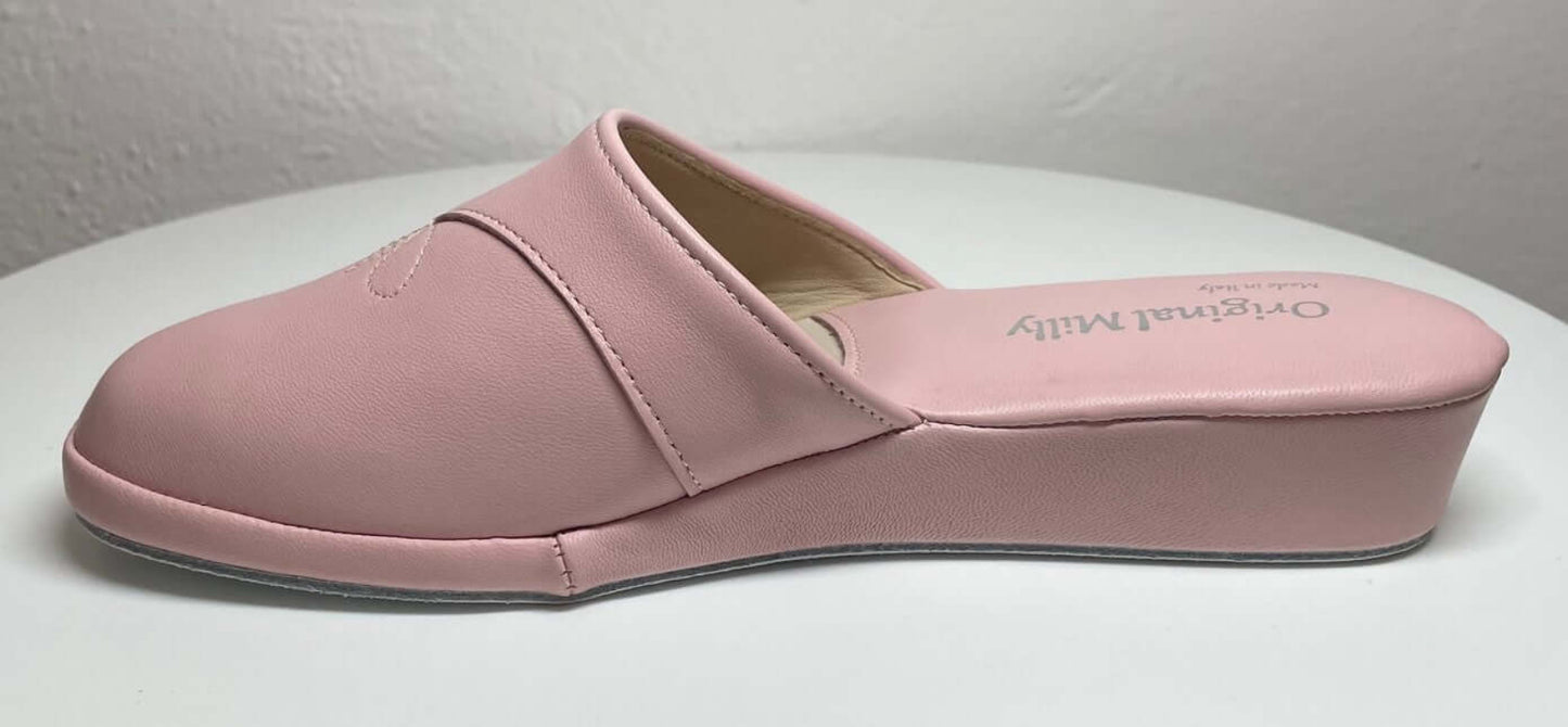 0032 Nappa e Camoscio Pesca Suola Bufalo Ciabatte da camera Donna Original Milly Made in Italy