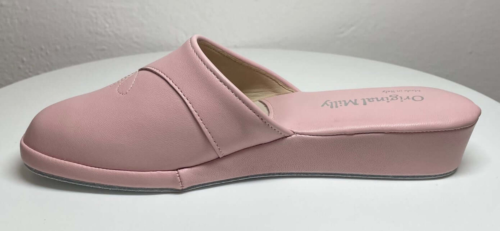 0032 Nappa e Camoscio Pesca Suola Bufalo Ciabatte da camera Donna Original Milly Made in Italy