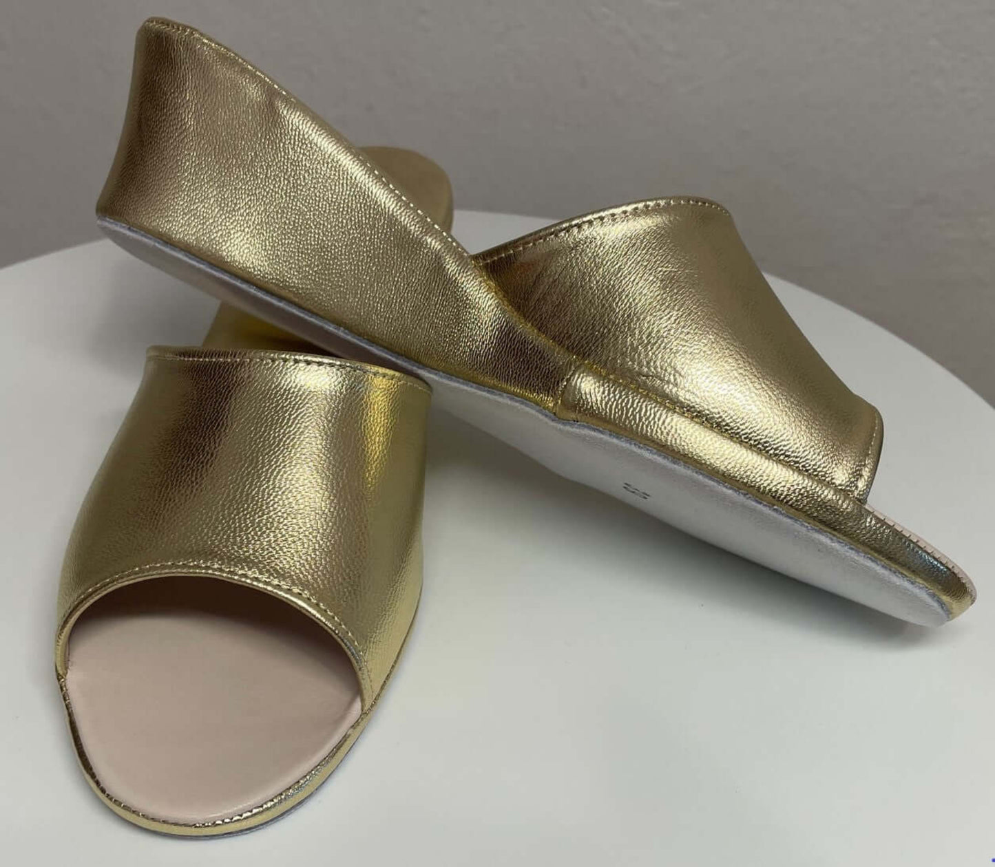 0103 Nappa Oro Suola Bufalo Ciabatte da camera Donna Original Milly Made in Italy