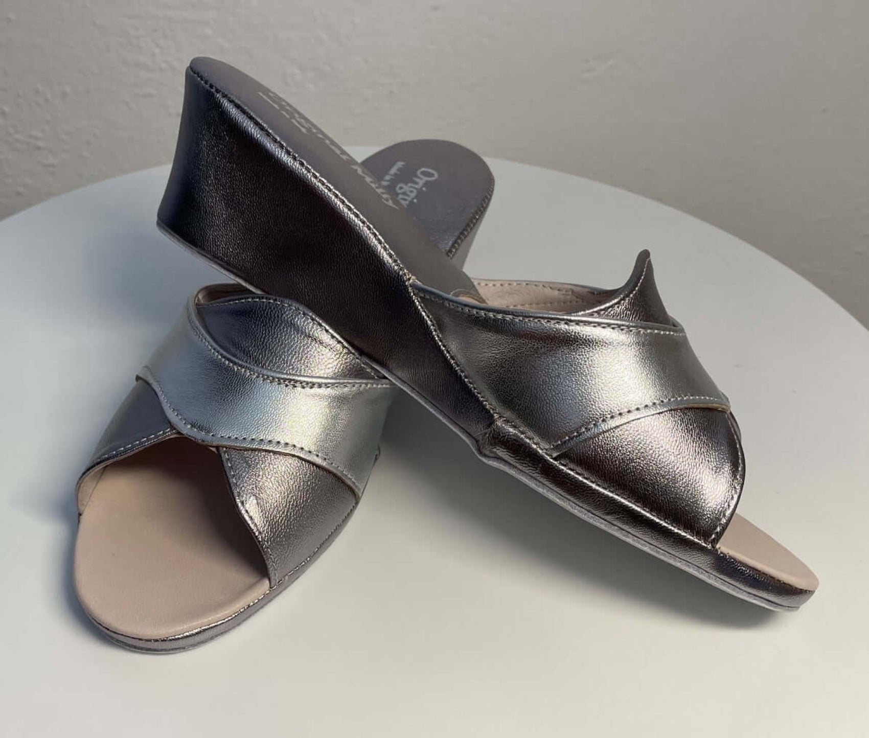 0403 Nappa Piombo Suola Bufalo Ciabatte da camera Donna Original Milly Made in Italy
