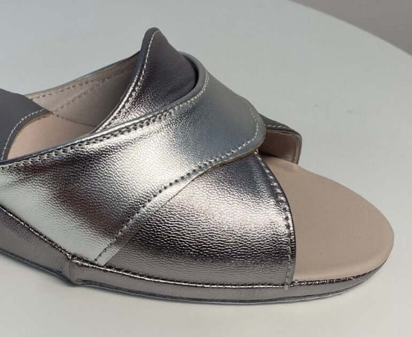 0403 Nappa Piombo Suola Bufalo Ciabatte da camera Donna Original Milly Made in Italy