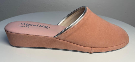 0720 Camoscio Pesca Suola Bufalo Ciabatte da camera Donna Original Milly Made in Italy