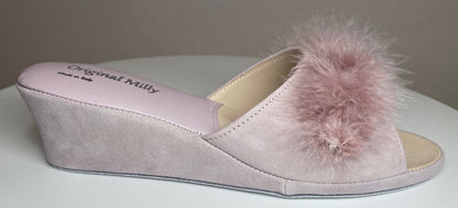 Original Milly 0029 Camoscio Peonia (PelleTop) Ciabatta da camera Donna