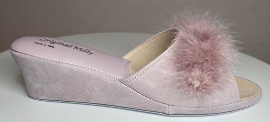 Original Milly 0029 Camoscio Peonia (PelleTop) Ciabatta da camera Donna