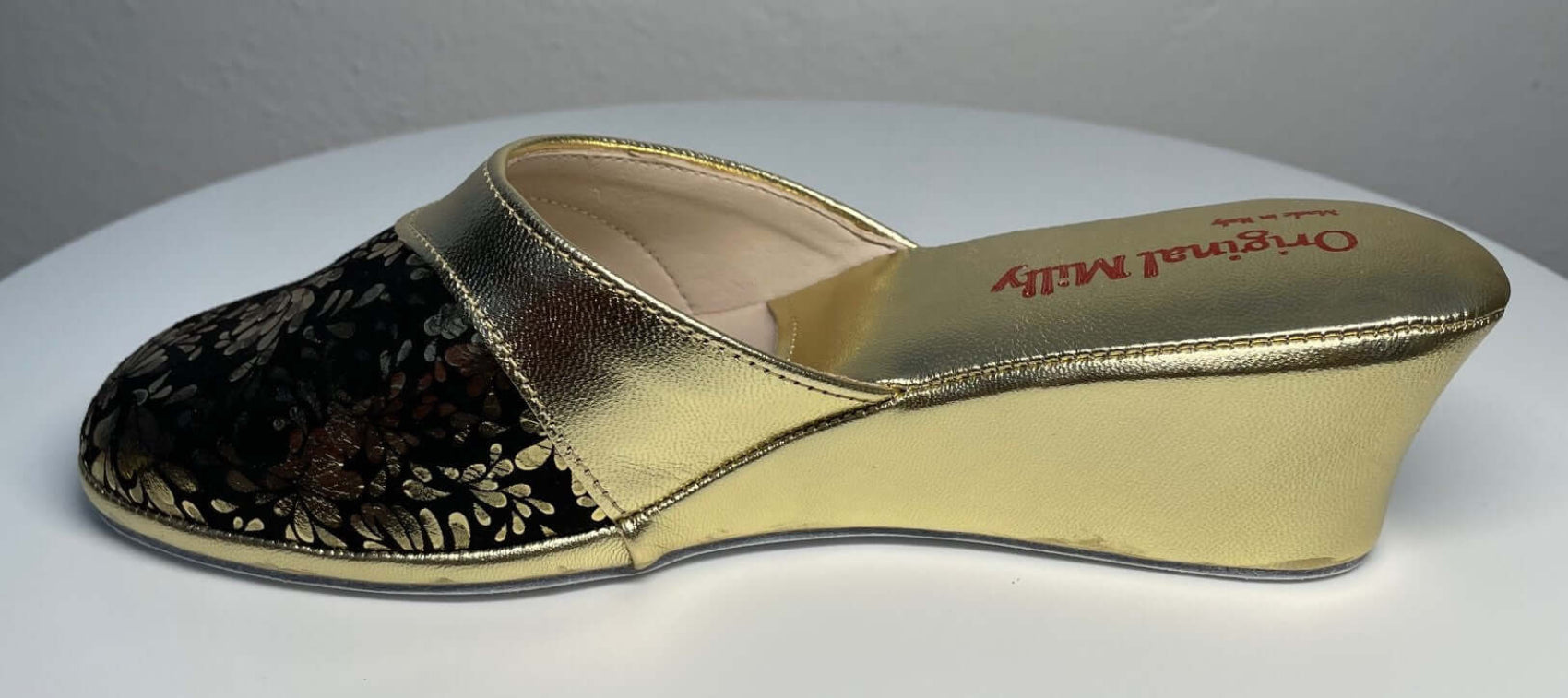 0800 Nappa Oro Suola Bufalo Ciabatte da camera Donna Original Milly Made in Italy