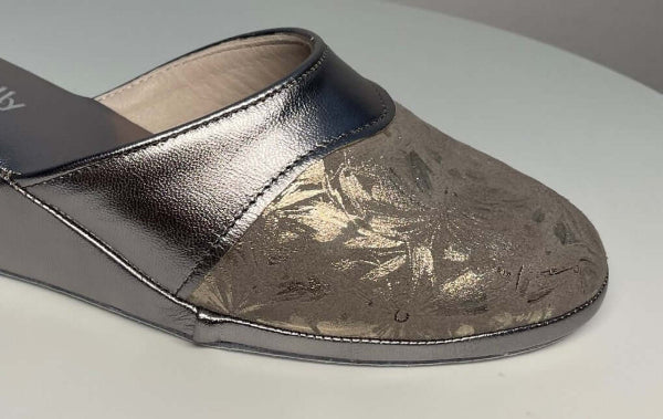 0800 Nappa Taupe Suola Bufalo Ciabatte da camera Donna Original Milly Made in Italy
