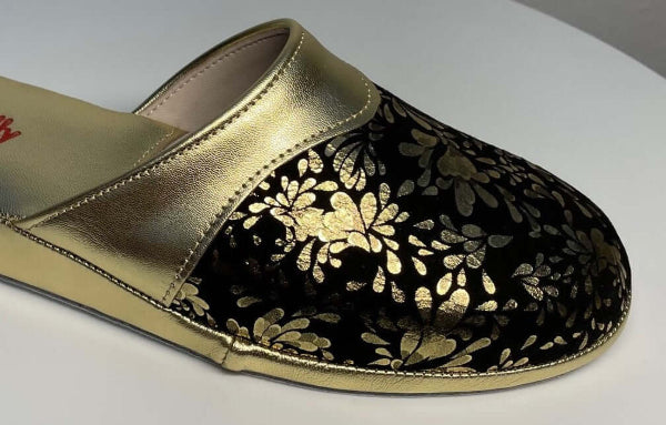 0820 Nappa Oro Suola Bufalo Ciabatte da camera Donna Original Milly Made in Italy