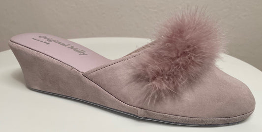 Original Milly 0030 Camoscio Peonia (PelleTop) Ciabatta da camera Donna