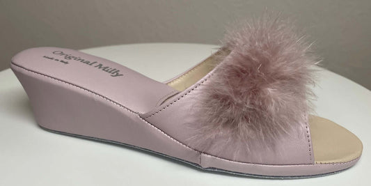 Original Milly 0102 Nappa Peonia (PelleTop) Ciabatta da camera Donna