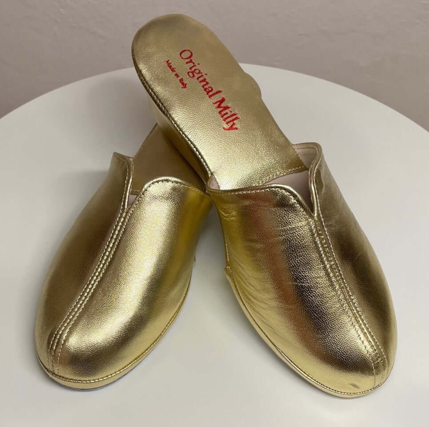 1000 Nappa Oro suola Bufalo Ciabatte da camera Donna Original Milly Made in Italy