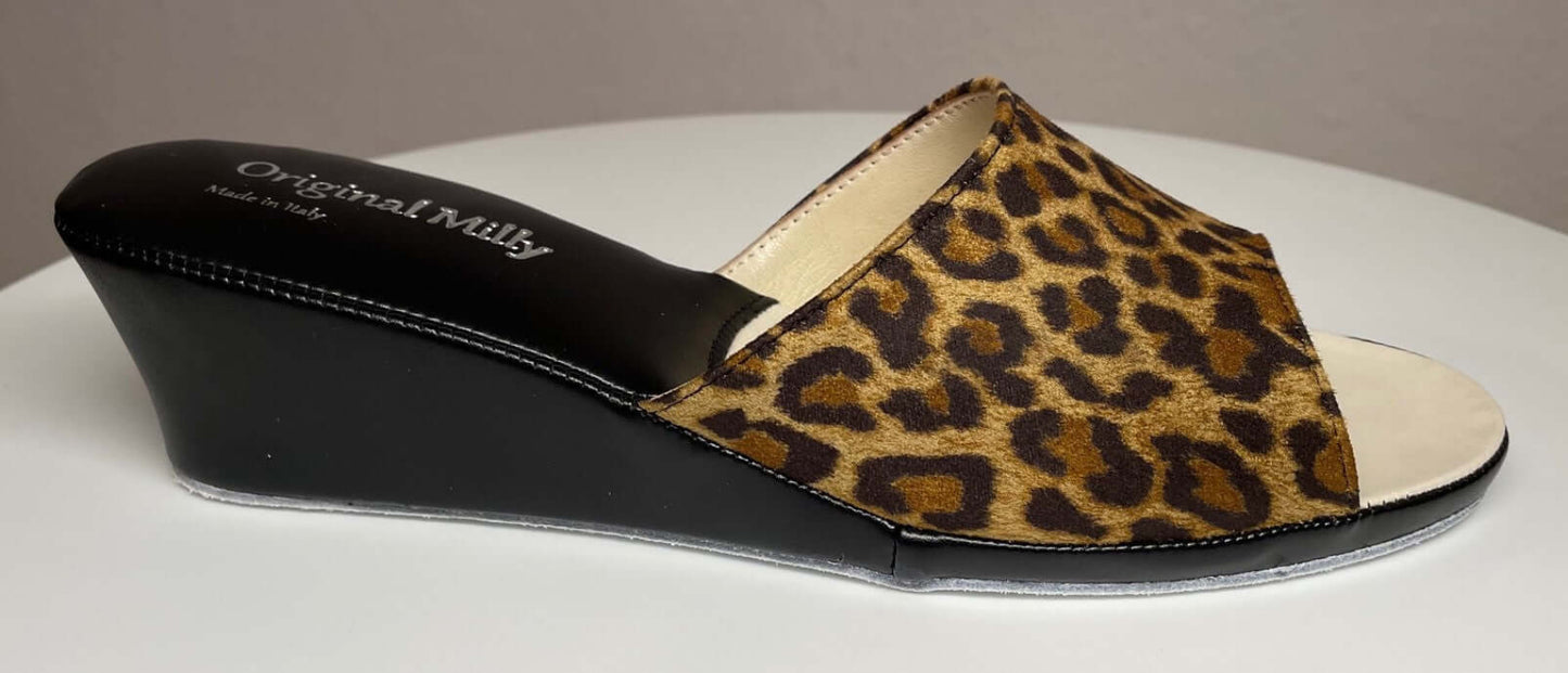 103 Ecopelle Animal Suola Bufalo Ciabatte da camera Donna Original Milly Made in Italy