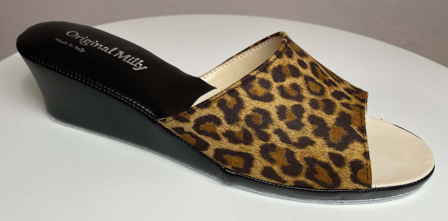 103 Ecopelle Animal Suola Bufalo Ciabatte da camera Donna Original Milly Made in Italy