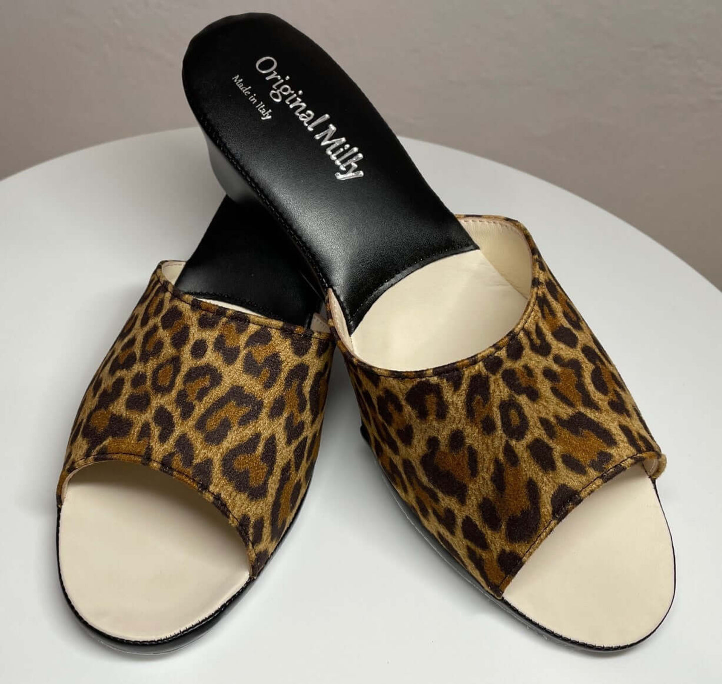 103 Ecopelle Animal Suola Bufalo Ciabatte da camera Donna Original Milly Made in Italy