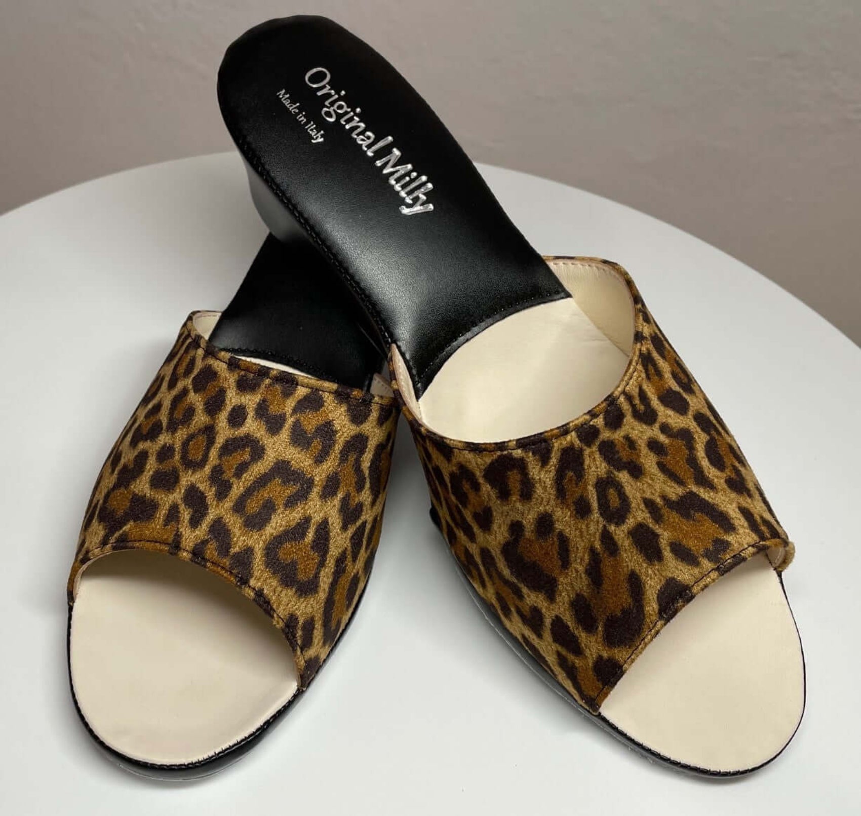 103 Ecopelle Animal Suola Bufalo Ciabatte da camera Donna Original Milly Made in Italy