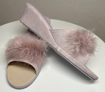 Original Milly 0029 Camoscio Peonia (PelleTop) Ciabatta da camera Donna