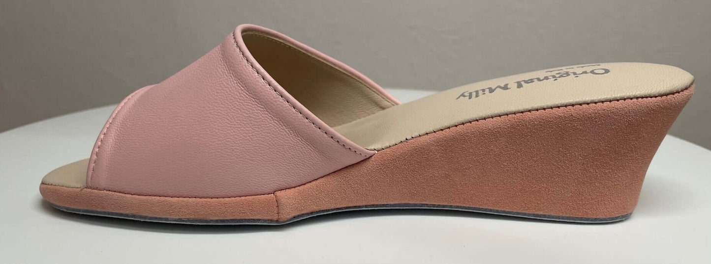 1103 Nappa e Camoscio Pesca suola Bufalo Ciabatte da camera Donna Original Milly Made in Italy