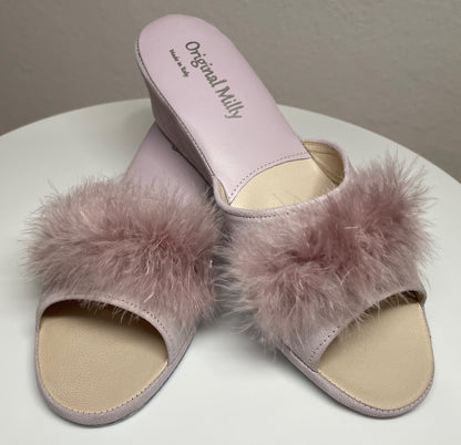 Original Milly 0029 Camoscio Peonia (PelleTop) Ciabatta da camera Donna