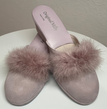 Original Milly 0030 Camoscio Peonia (PelleTop) Ciabatta da camera Donna