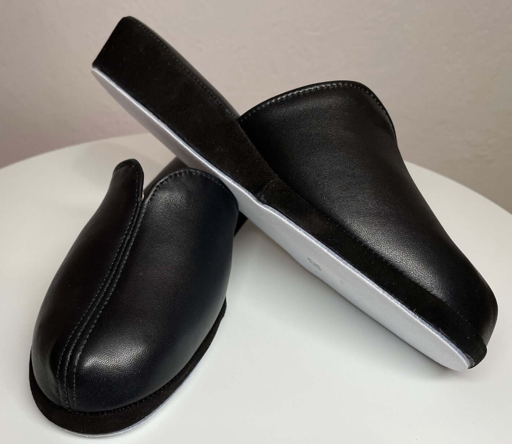 1200 Nappa  e Camoscio Nero suola Bufalo Ciabatte da camera Donna Original Milly Made in Italy