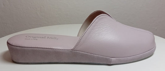 1200 Nappa e Camoscio Peonia suola Bufalo Ciabatte da camera Donna Original Milly Made in Italy