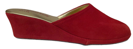 Original Milly 9001 Camoscio Rosso (PelleTop) Ciabatta da camera donna
