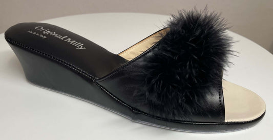 Original Milly 102 Cigno Nero (Ecopelle) Ciabatta da camera donna