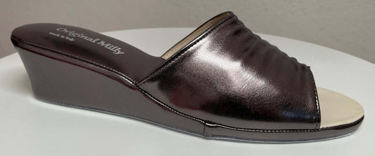 1805 Ecopelle Piombo Suola Bufalo Ciabatte da camera Donna Original Milly Made in Italy