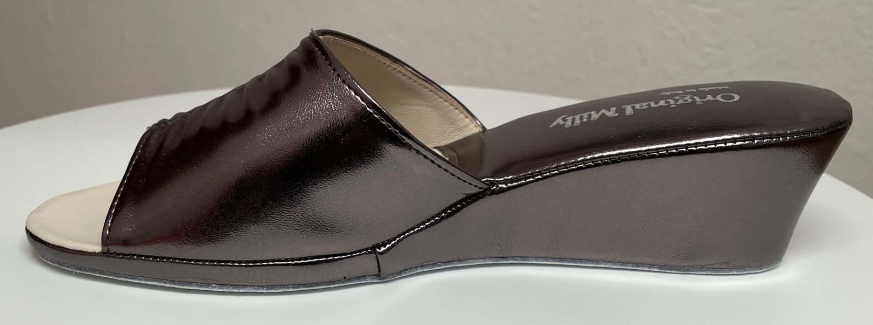 1805 Ecopelle Piombo Suola Bufalo Ciabatte da camera Donna Original Milly Made in Italy